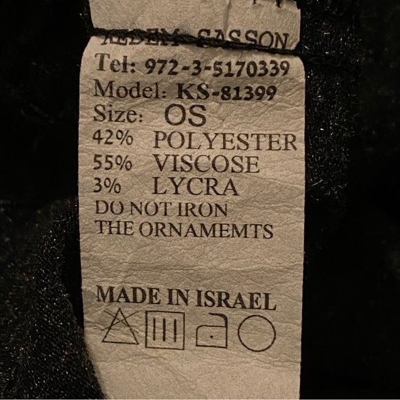 Kedem Sasson Skirt Women’s O/S Black Gray Metallic Silver Lagenlook Pockets - Picture 7 of 7